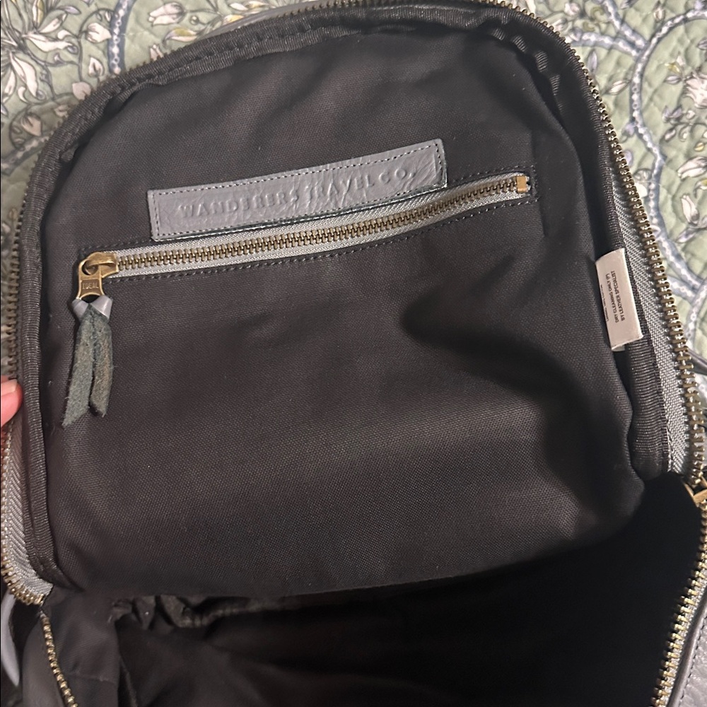 Wanderer Travel Co Noosa Gray Leather Backpack - Picture 4 of 11